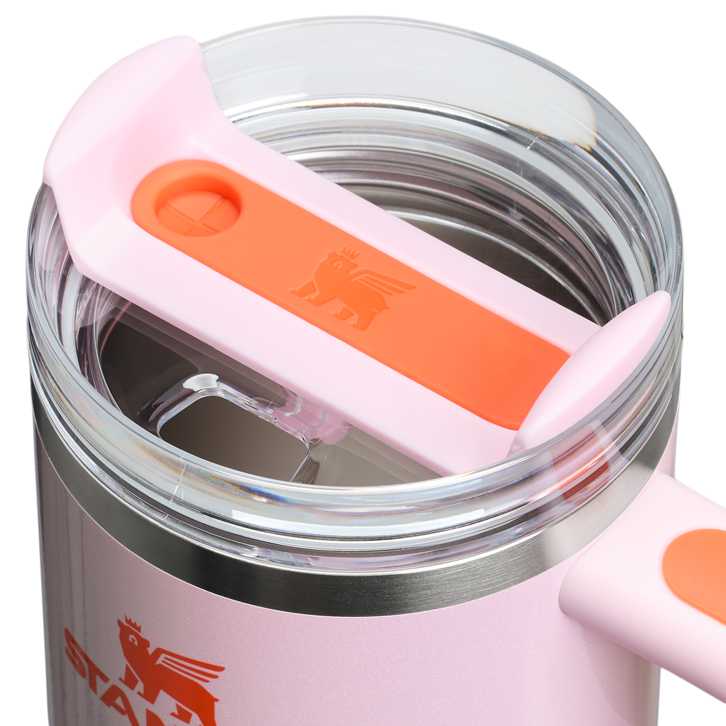 Splash-Resistant FlowState The Quencher H2.O Flowstate Tumbler | Stanley Create D274S - Double-Wall Vacuum Insulated Travel Tumbler with Straw Detail