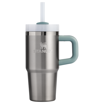 Splash-Resistant FlowState The Quencher H2.O Flowstate Tumbler | Stanley Create D291F - Double-Wall Vacuum Insulated Travel Tumbler with Straw Detail