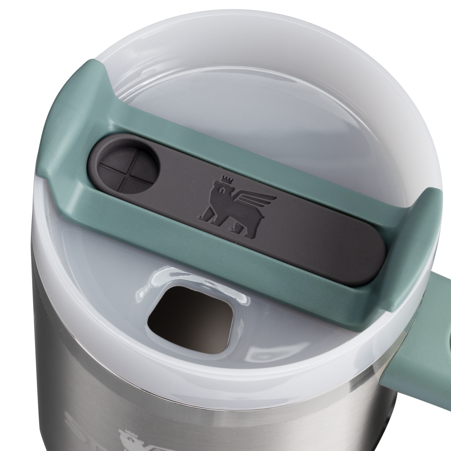 Splash-Resistant FlowState The Quencher H2.O Flowstate Tumbler | Stanley Create D291F - Double-Wall Vacuum Insulated Travel Tumbler with Straw Detail