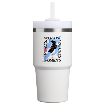 Double-Wall Vacuum The Quencher H2.0 Flowstate Tumbler D341T - 40oz Large Capacity Car-Cup Friendly Quencher - Tournament White