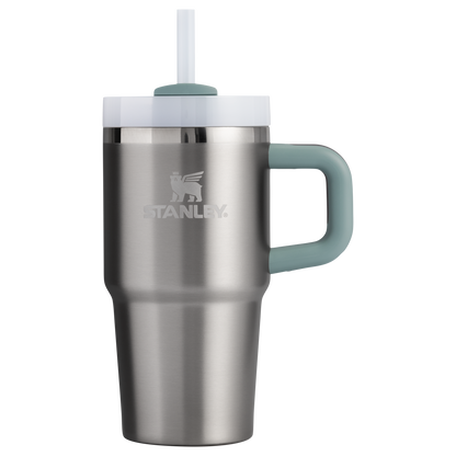Double-Wall Vacuum The Quencher H2.O Flowstate Tumbler with Handle | Stanley Create D309N - Double-Wall Vacuum Insulated Travel Tumbler with Straw Detail
