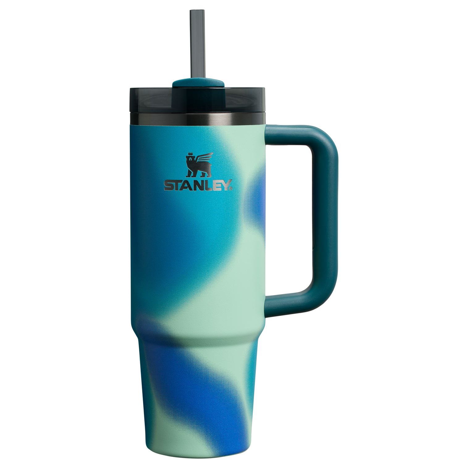 Splash-Resistant FlowState The Quencher H2.0 Flowstate Tumbler D051L - Double-Wall Vacuum Insulated Travel Tumbler with Straw Detail
