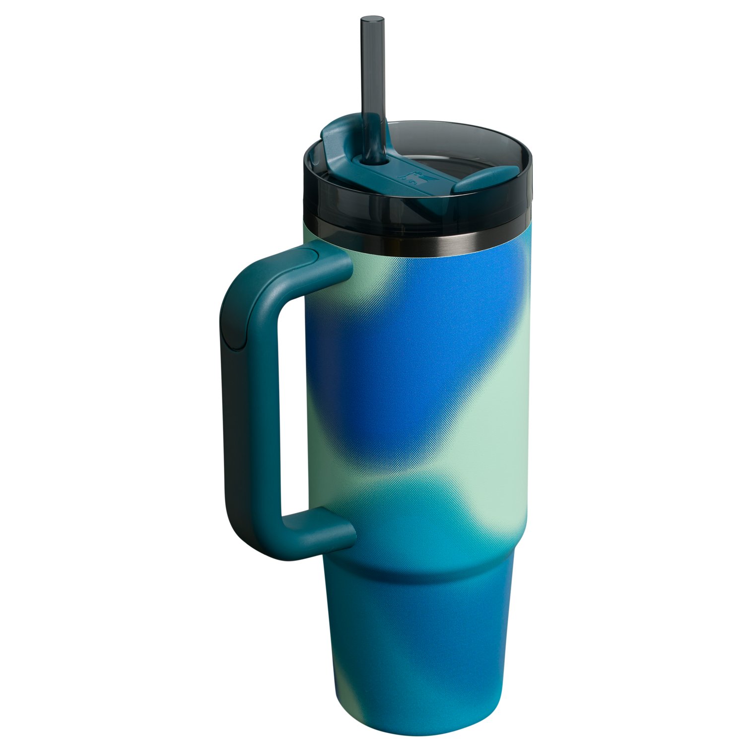 Splash-Resistant FlowState The Quencher H2.0 Flowstate Tumbler D051L - Double-Wall Vacuum Insulated Travel Tumbler with Straw Detail