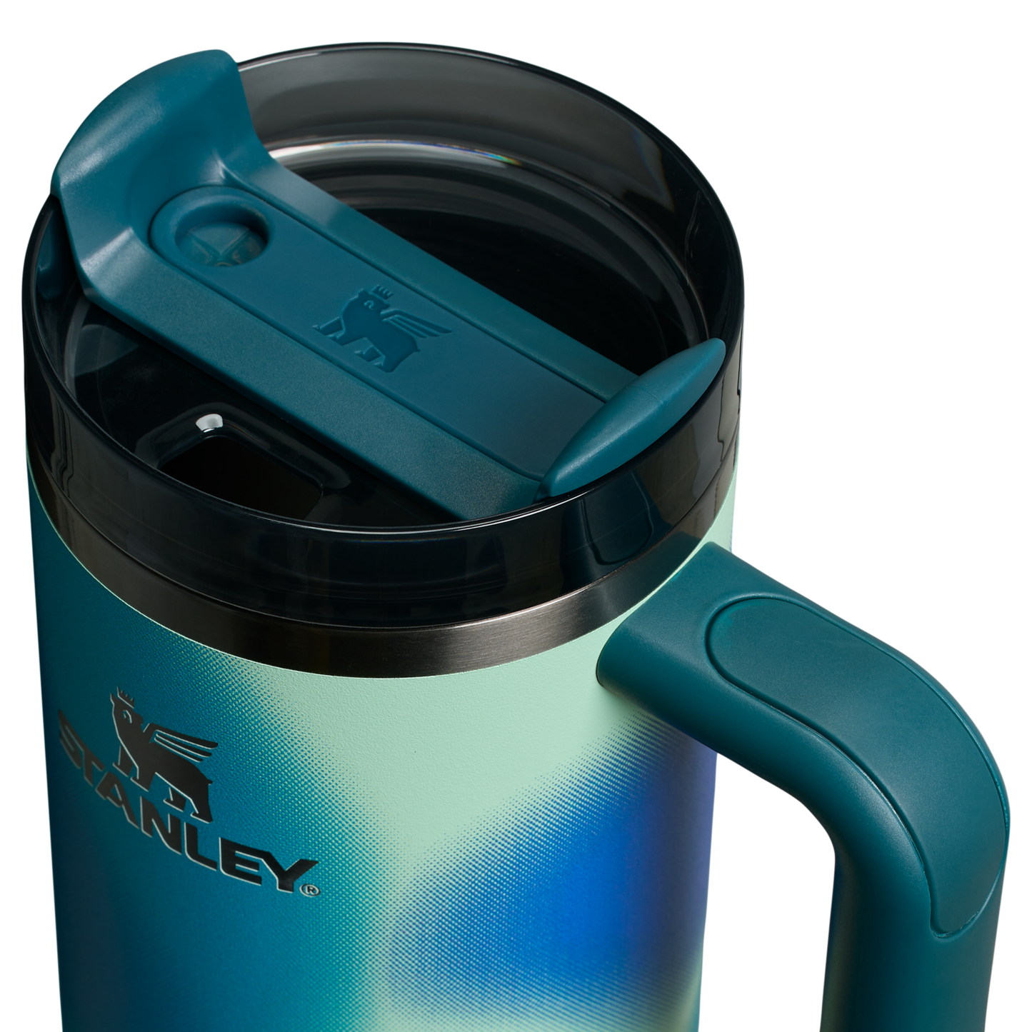 Splash-Resistant FlowState The Quencher H2.0 Flowstate Tumbler D051L - Double-Wall Vacuum Insulated Travel Tumbler with Straw Detail