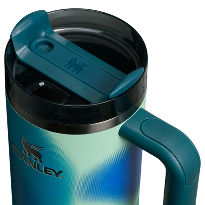 Splash-Resistant FlowState The Quencher H2.0 Flowstate Tumbler D051L - Double-Wall Vacuum Insulated Travel Tumbler with Straw Detail
