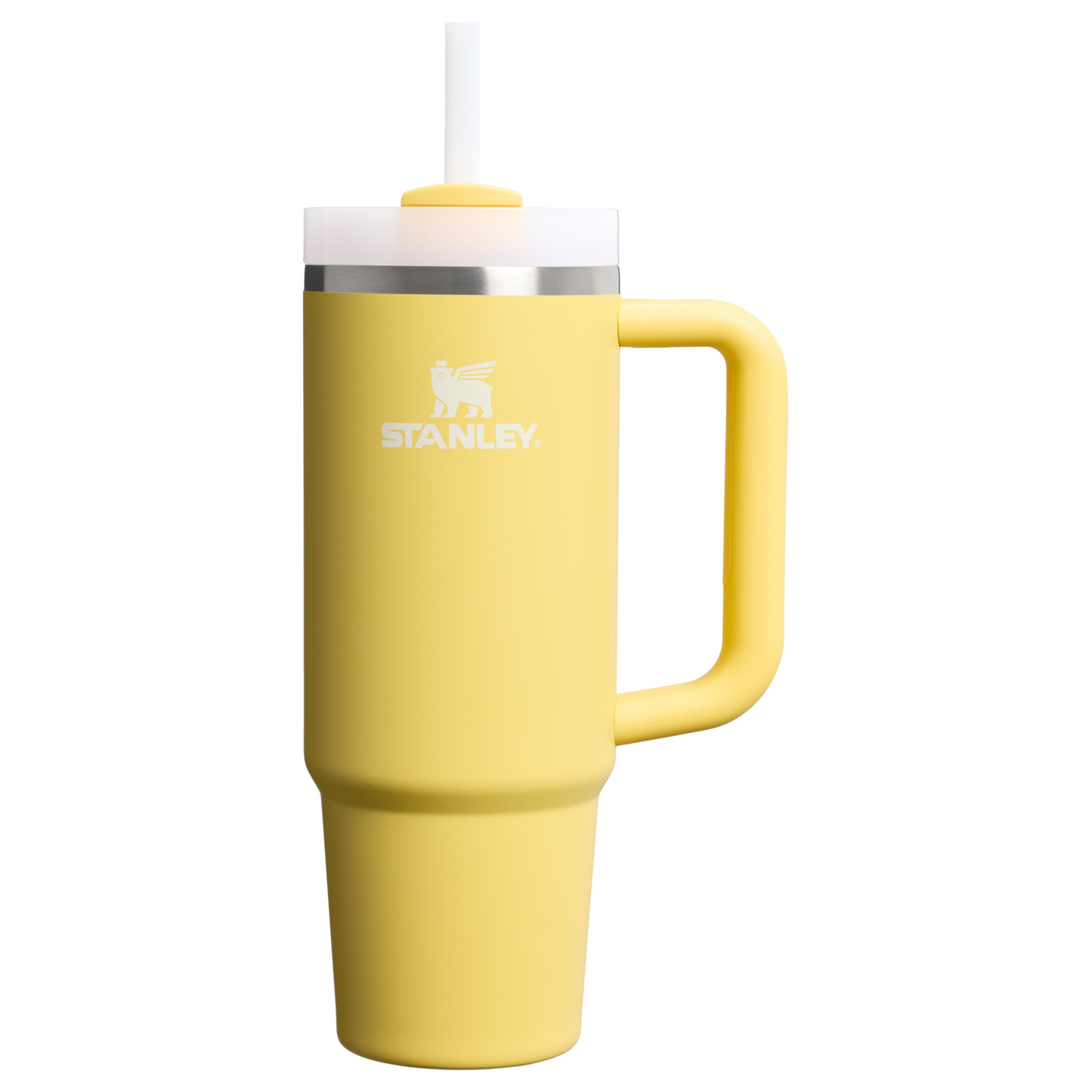 Splash-Resistant FlowState The Quencher H2.0 Flowstate Tumbler D051L - Double-Wall Vacuum Insulated Travel Tumbler with Straw - Daffodil