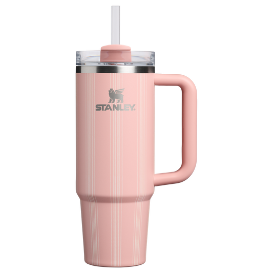 Car-Cup Friendly The Quencher H2.0 Flowstate Tumbler D343V - 40oz Large Capacity Car-Cup Friendly Quencher - Peach Rose Picnic Stripe