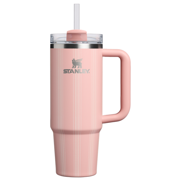 Car-Cup Friendly The Quencher H2.0 Flowstate Tumbler D343V - 40oz Large Capacity Car-Cup Friendly Quencher - Peach Rose Picnic Stripe