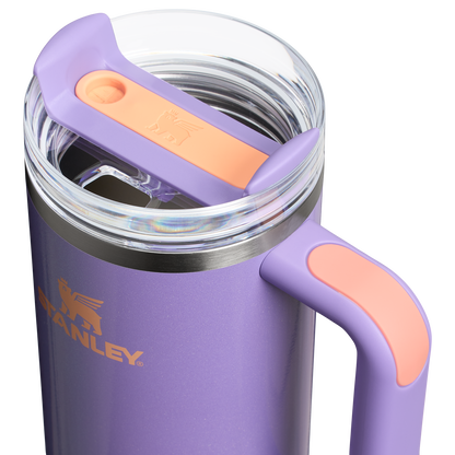 Splash-Resistant FlowState The Quencher H2.0 Flowstate Tumbler D051L - Double-Wall Vacuum Insulated Travel Tumbler with Straw Detail