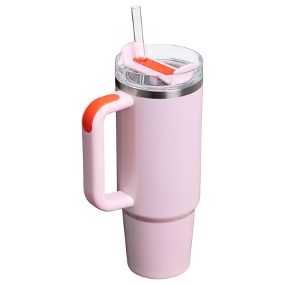 Splash-Resistant FlowState The Quencher H2.0 Flowstate Tumbler D051L - Double-Wall Vacuum Insulated Travel Tumbler with Straw Detail