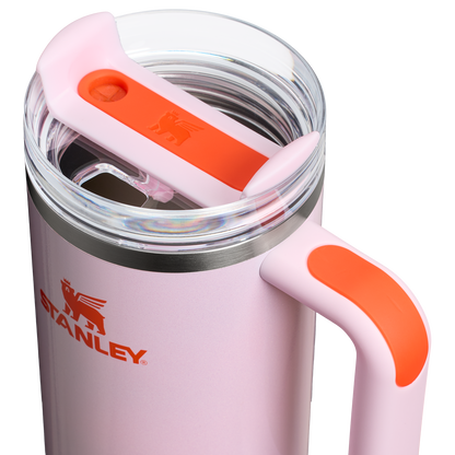 Splash-Resistant FlowState The Quencher H2.0 Flowstate Tumbler D051L - Double-Wall Vacuum Insulated Travel Tumbler with Straw Detail