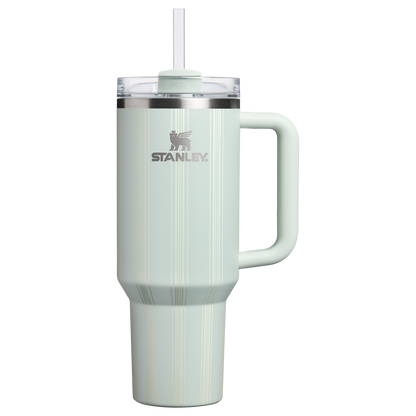 Large Capacity The Quencher H2.0 Flowstate Tumbler D342C - Premium Stainless Steel Straw Cup for All-Day Hydration - Mist Picnic Stripe