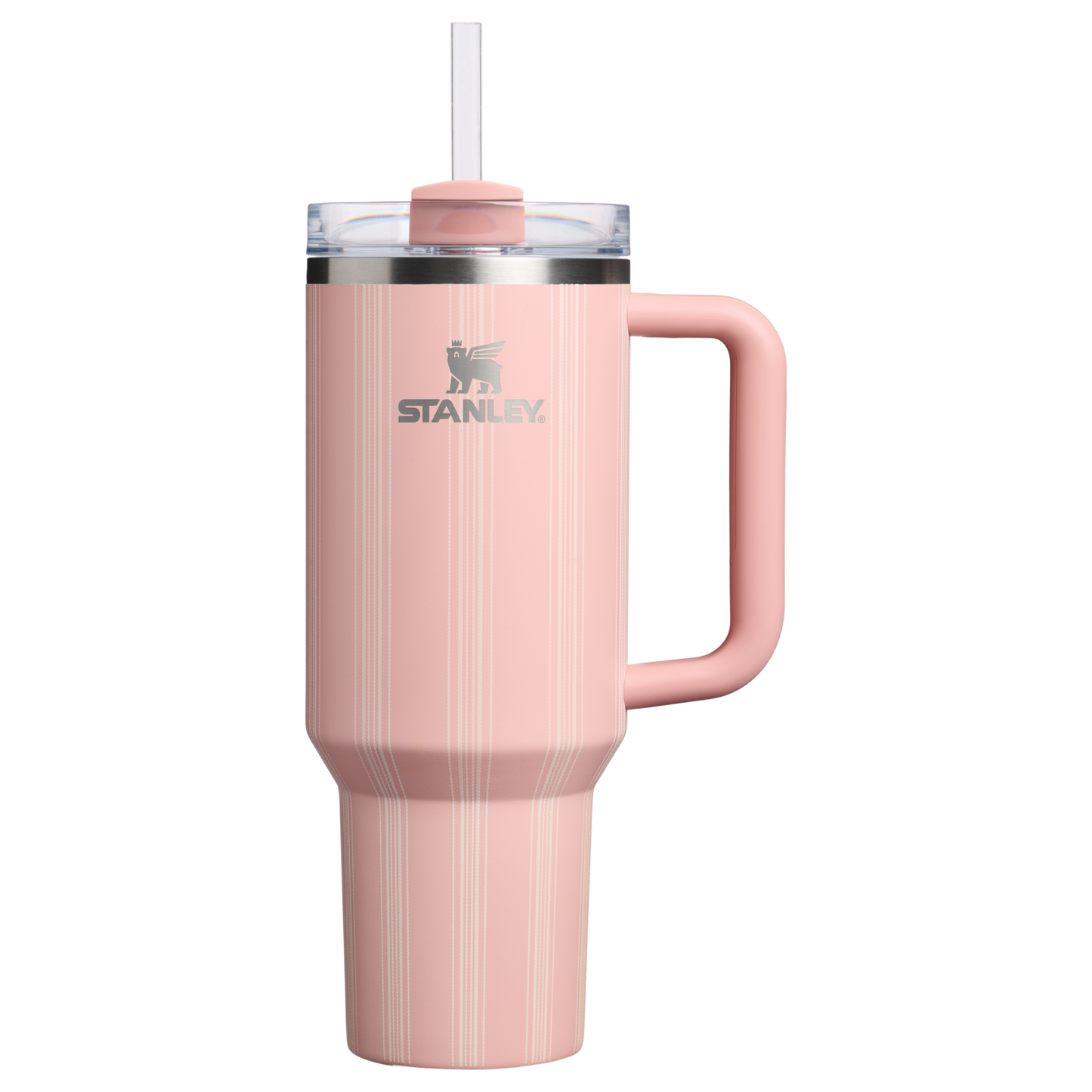 Large Capacity The Quencher H2.0 Flowstate Tumbler D342C - Premium Stainless Steel Straw Cup for All-Day Hydration - Peach Rose Picnic Stripe