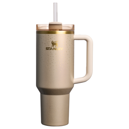 Splash-Resistant FlowState The Cheers & Cheer Quencher H2.0 Flowstate Tumbler D188Q - Premium Stainless Steel Straw Cup for All-Day Hydration - Prosecco Shimmer