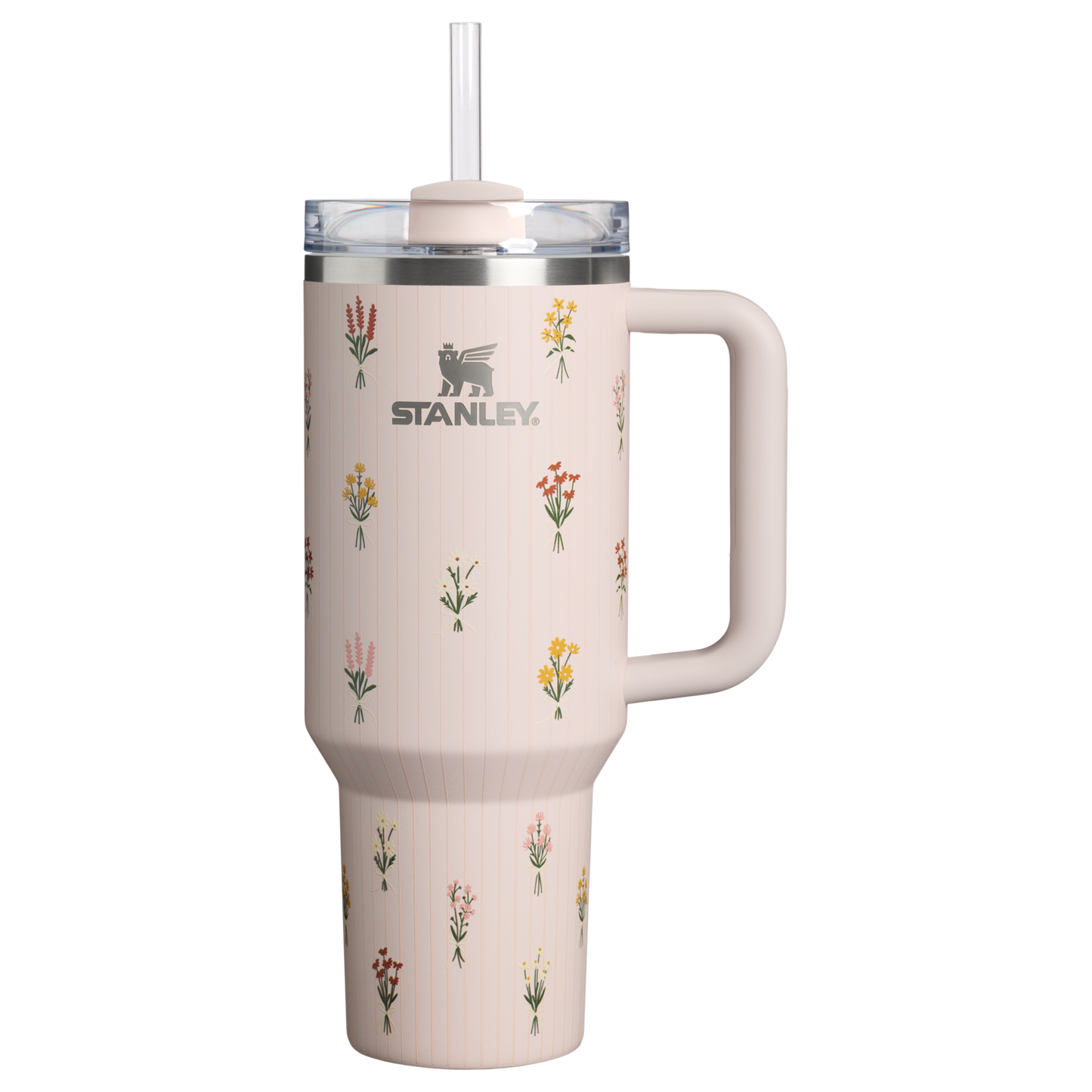 Large Capacity The Quencher H2.0 Flowstate Tumbler D362R - FlowState 3-Position Lid Insulated Travel Mug - Rose Quartz Bouquets