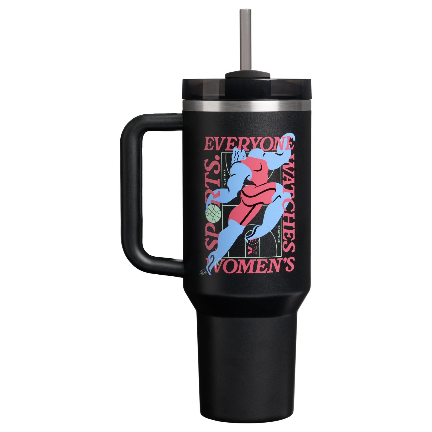 Large Capacity The Quencher H2.0 Flowstate Tumbler D340Y - FlowState 3-Position Lid Insulated Travel Mug - Tournament Black