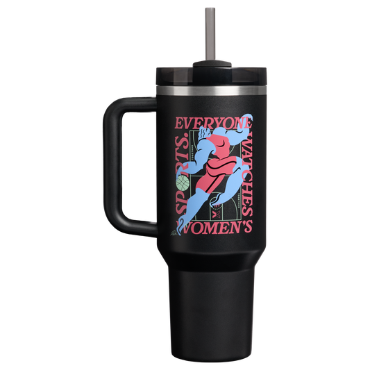 Large Capacity The Quencher H2.0 Flowstate Tumbler D340Y - FlowState 3-Position Lid Insulated Travel Mug - Tournament Black
