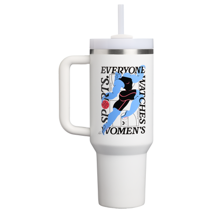 Large Capacity The Quencher H2.0 Flowstate Tumbler D340Y - FlowState 3-Position Lid Insulated Travel Mug - Tournament White