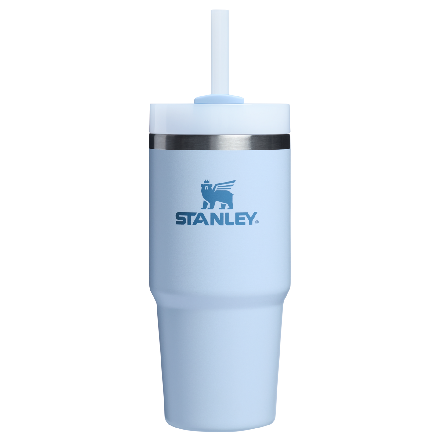 Large Capacity The Quencher H2.0 Flowstate Tumbler  | Stanley Create D329E - Premium Stainless Steel Straw Cup for All-Day Hydration - Glacier