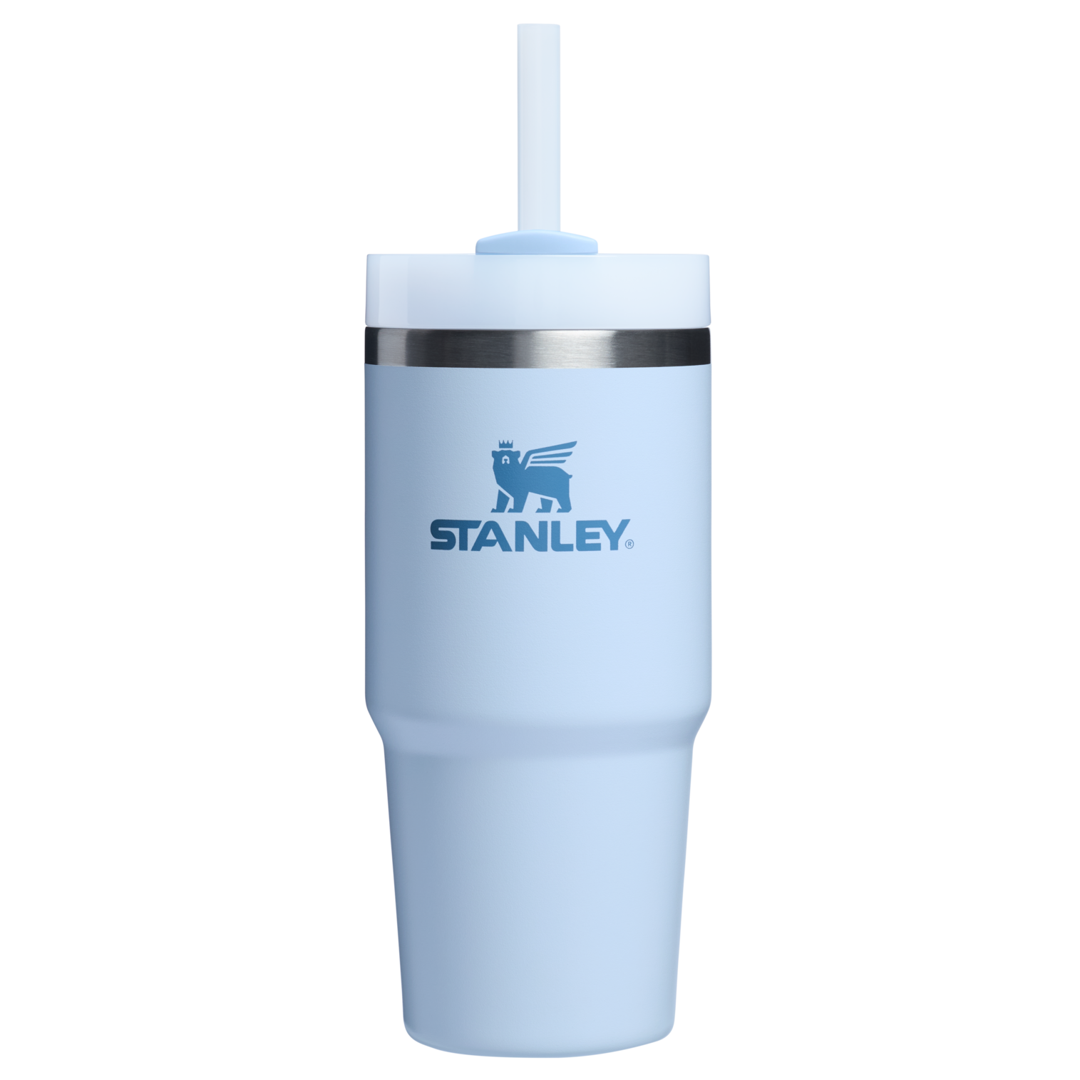 Large Capacity The Quencher H2.0 Flowstate Tumbler  | Stanley Create D329E - Premium Stainless Steel Straw Cup for All-Day Hydration - Glacier