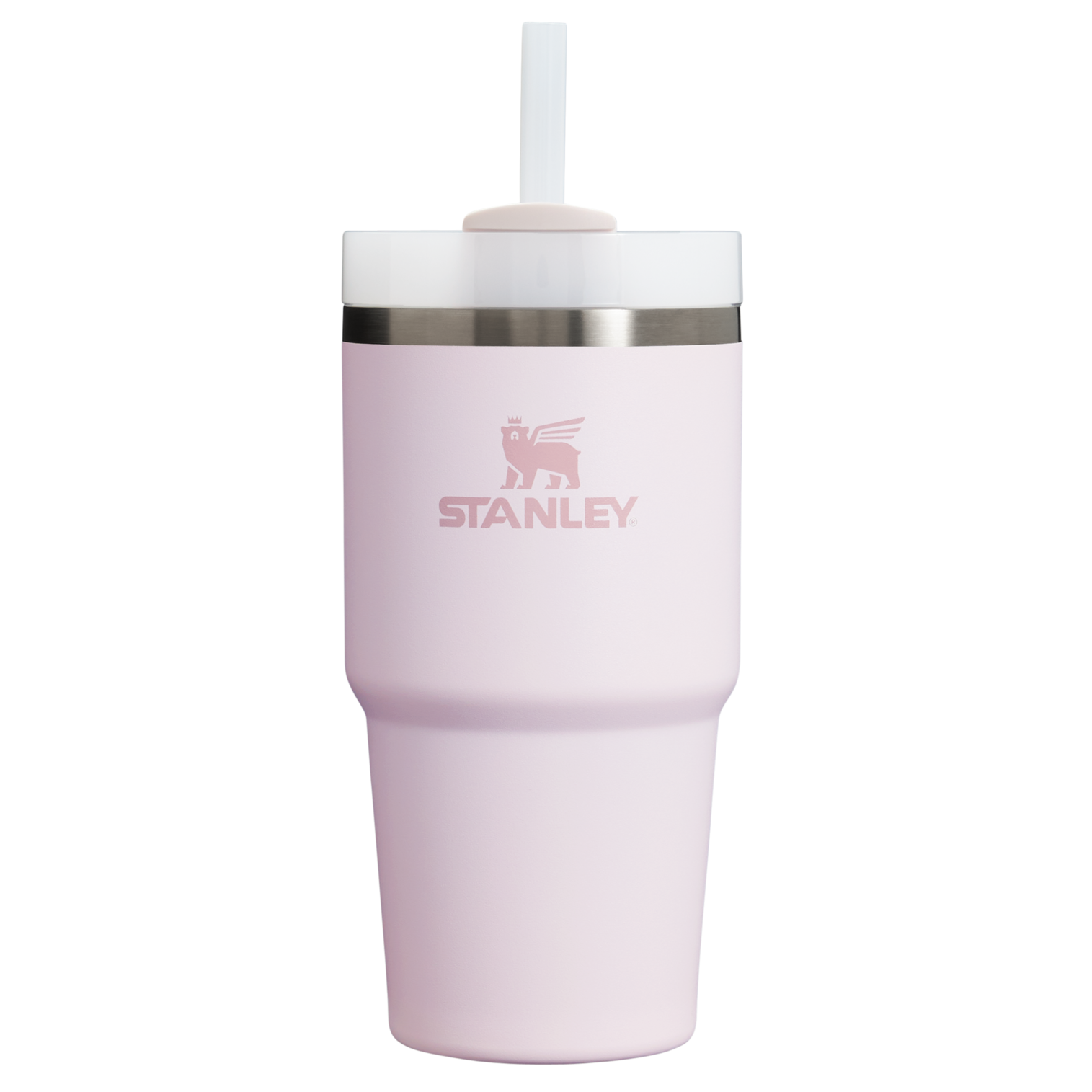 Double-Wall Vacuum The Quencher H2.0 Flowstate Tumbler D030T - Double-Wall Vacuum Insulated Travel Tumbler with Straw - Rose Quartz 2.0