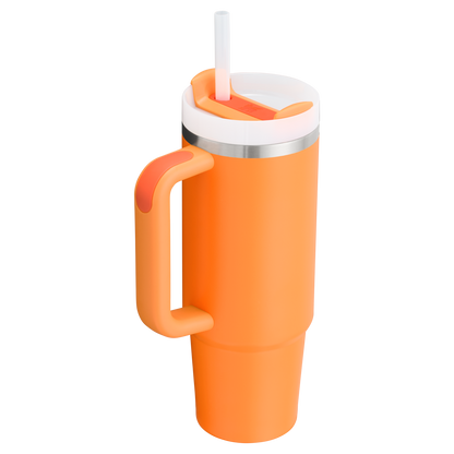 Splash-Resistant FlowState The Quencher H2.0 Flowstate Tumbler D051L - Double-Wall Vacuum Insulated Travel Tumbler with Straw Detail