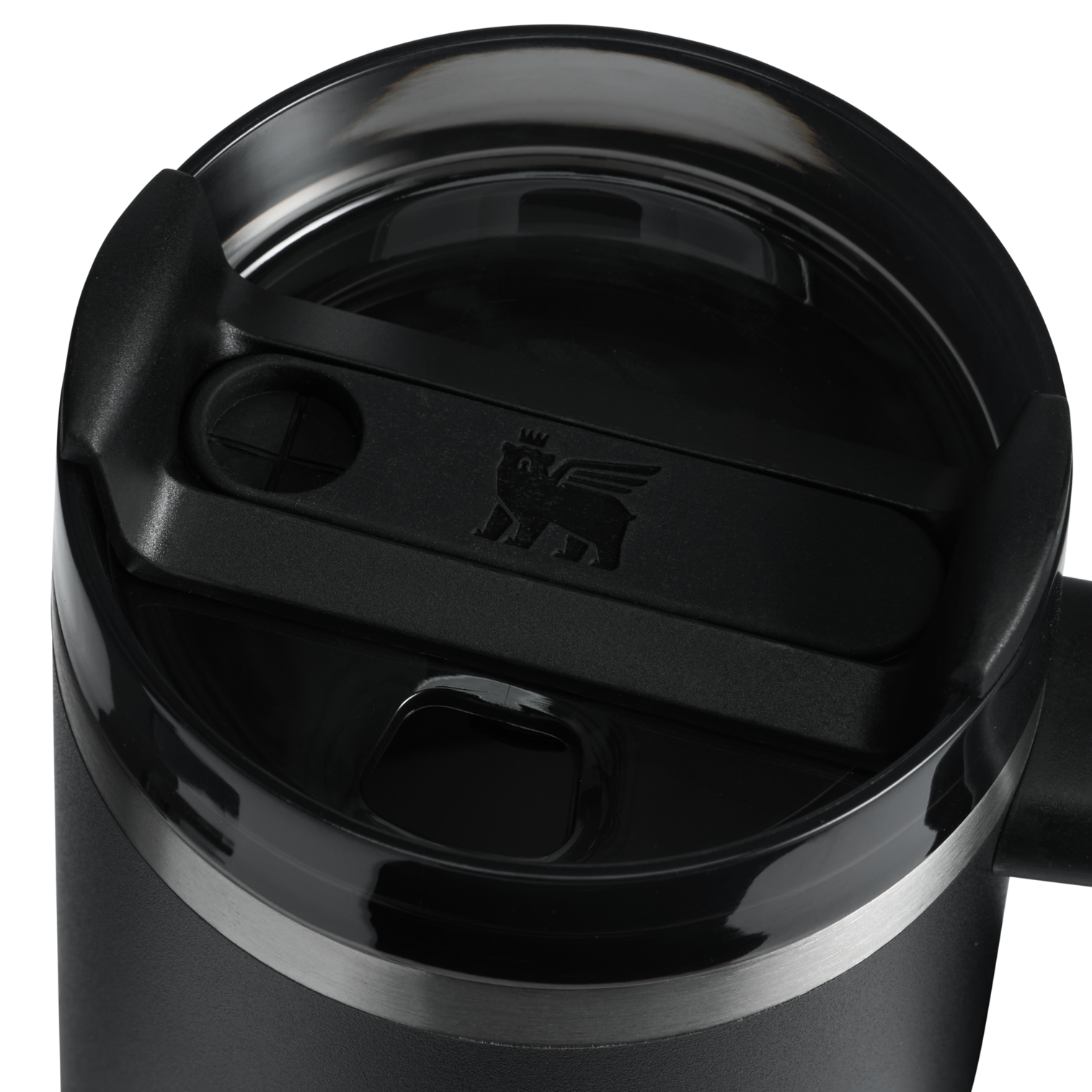 Splash-Resistant FlowState The Quencher H2.O Flowstate Tumbler | Stanley Create D291F - Double-Wall Vacuum Insulated Travel Tumbler with Straw Detail