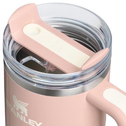 Double-Wall Vacuum The Quencher H2.O Flowstate Tumbler with Handle | Stanley Create D309N - Double-Wall Vacuum Insulated Travel Tumbler with Straw Detail