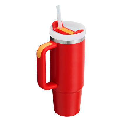 Splash-Resistant FlowState The Quencher H2.0 Flowstate Tumbler D051L - Double-Wall Vacuum Insulated Travel Tumbler with Straw Detail