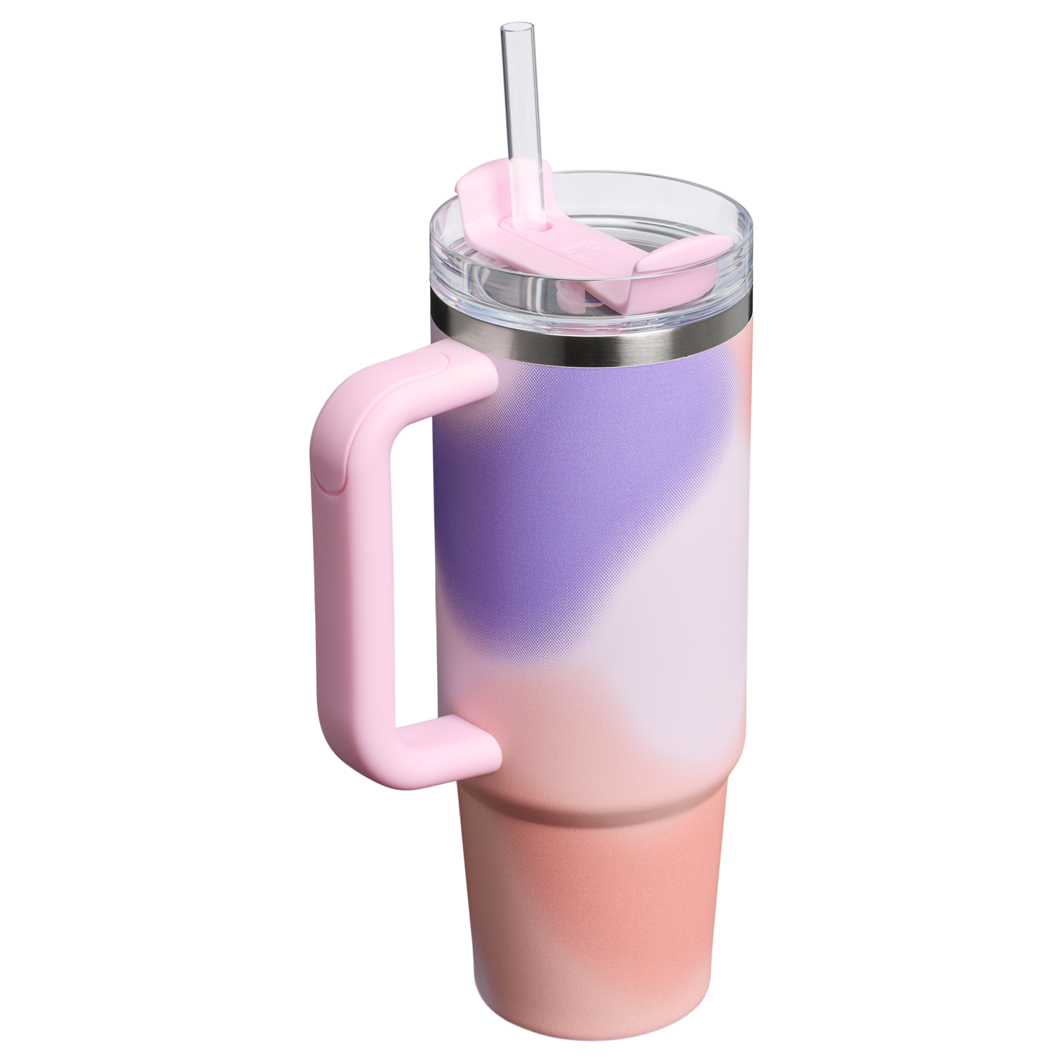 Splash-Resistant FlowState The Quencher H2.0 Flowstate Tumbler D051L - Double-Wall Vacuum Insulated Travel Tumbler with Straw Detail