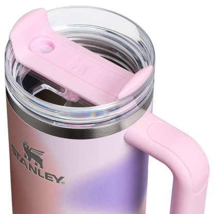 Splash-Resistant FlowState The Quencher H2.0 Flowstate Tumbler D051L - Double-Wall Vacuum Insulated Travel Tumbler with Straw Detail