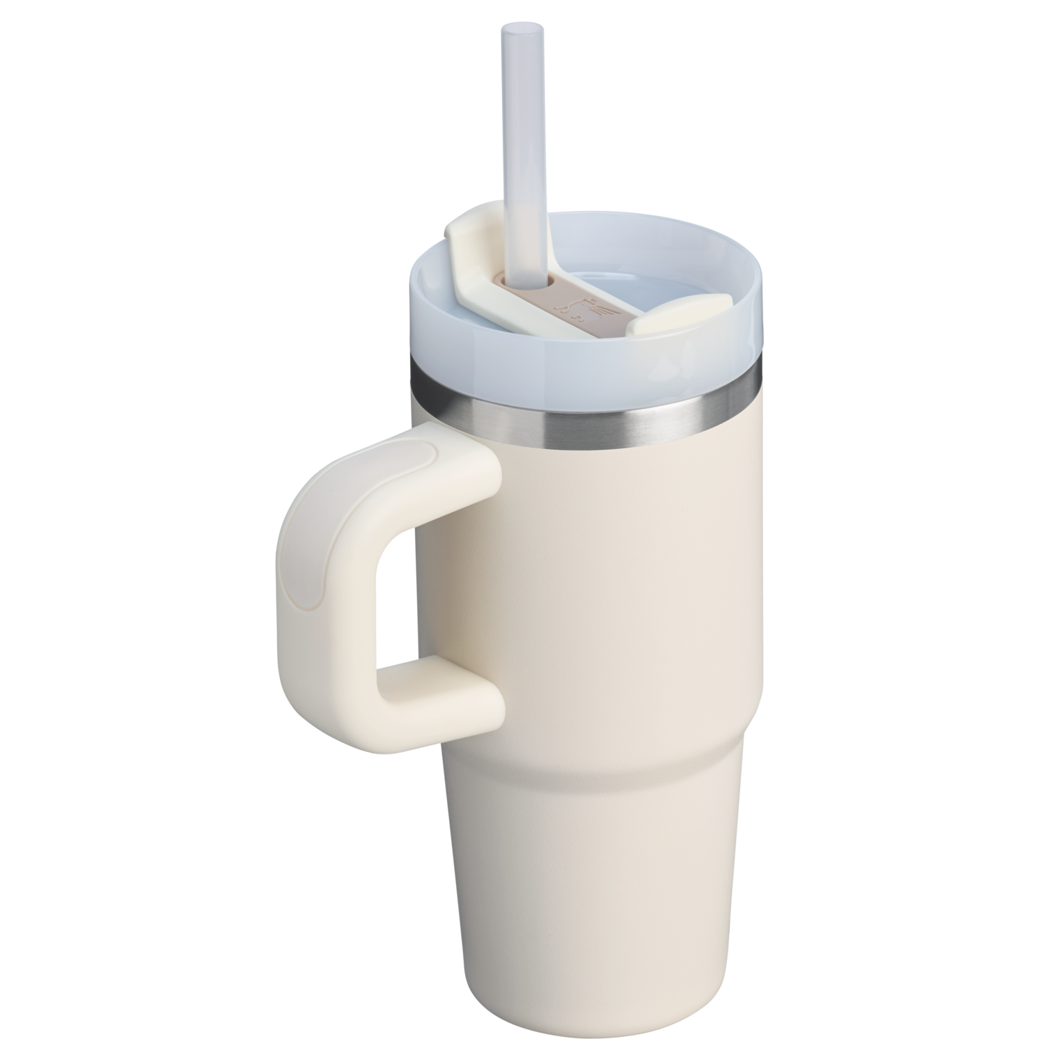Splash-Resistant FlowState The Quencher H2.O Flowstate Tumbler | Stanley Create D291F - Double-Wall Vacuum Insulated Travel Tumbler with Straw Detail
