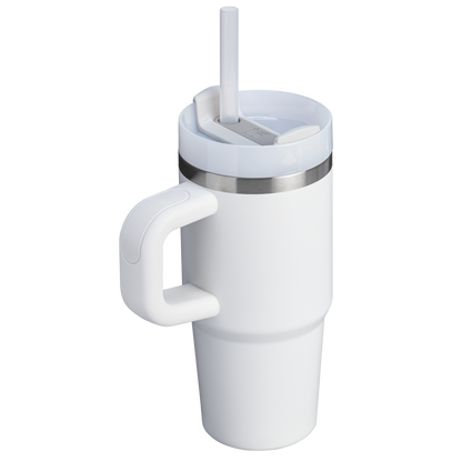 Splash-Resistant FlowState The Quencher H2.O Flowstate Tumbler | Stanley Create D291F - Double-Wall Vacuum Insulated Travel Tumbler with Straw Detail