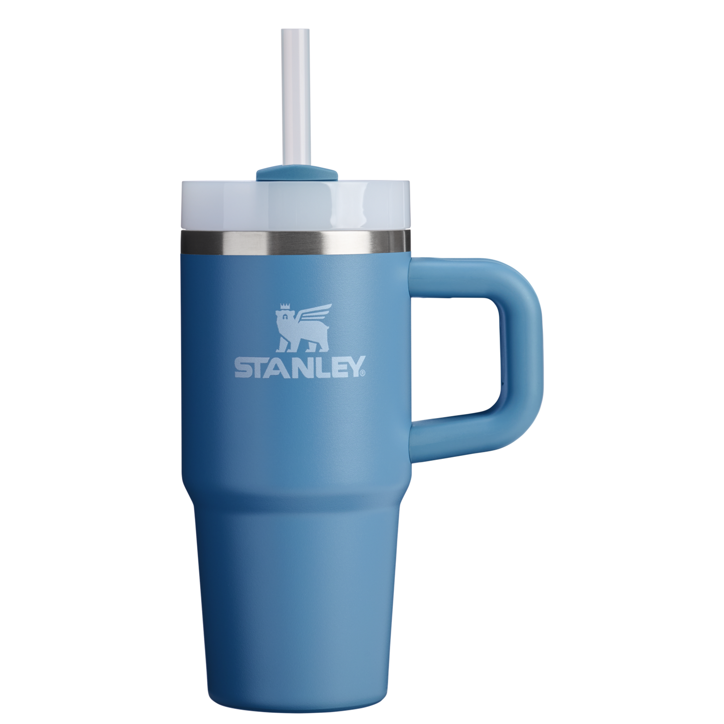 Splash-Resistant FlowState The Quencher H2.O Flowstate Tumbler | Stanley Create D291F - Double-Wall Vacuum Insulated Travel Tumbler with Straw Detail