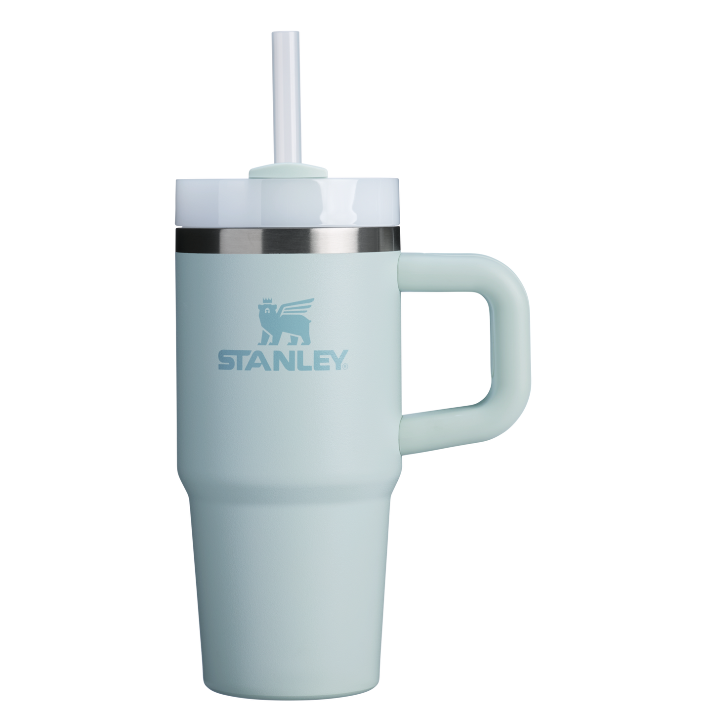 Splash-Resistant FlowState The Quencher H2.O Flowstate Tumbler | Stanley Create D291F - Double-Wall Vacuum Insulated Travel Tumbler with Straw Detail