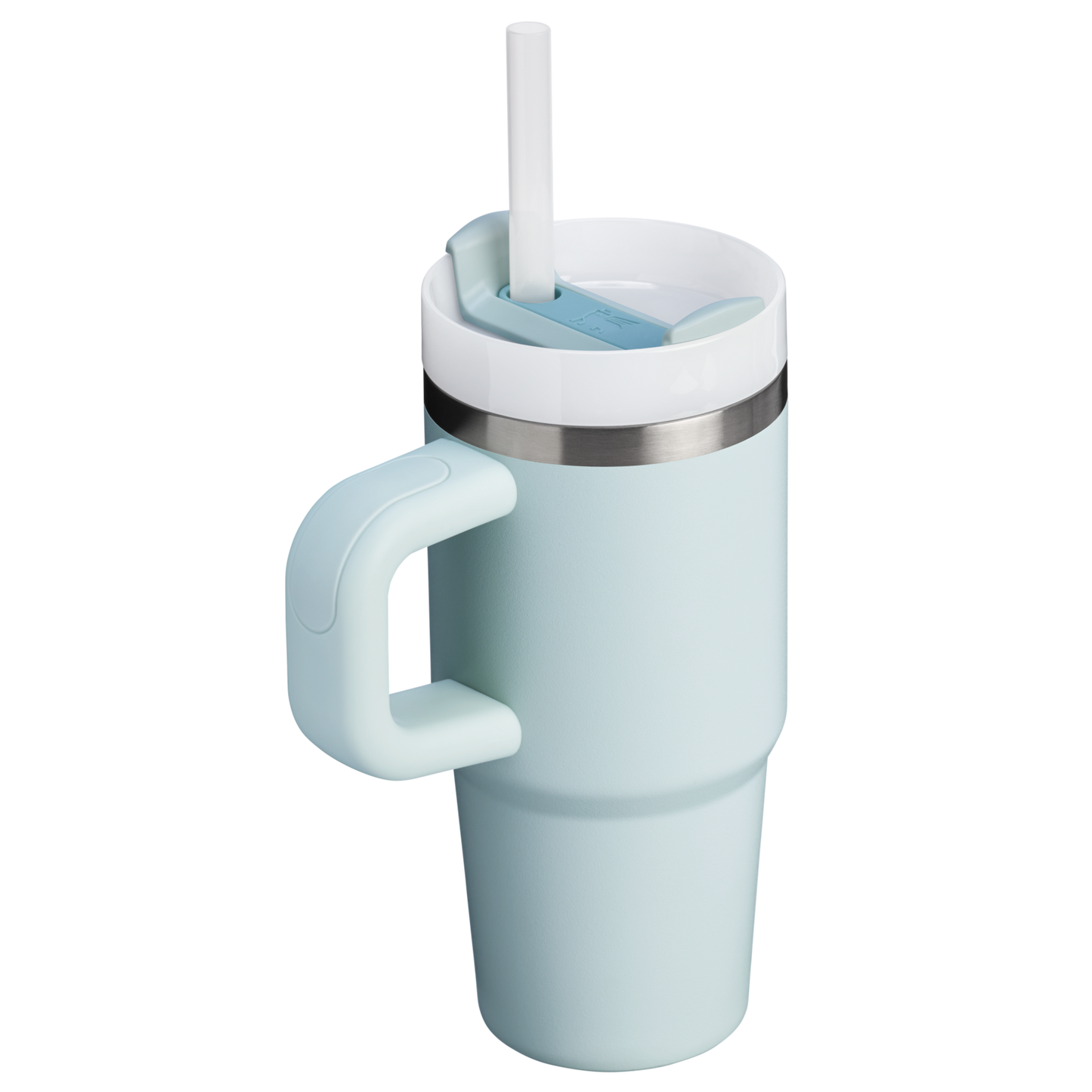 Splash-Resistant FlowState The Quencher H2.O Flowstate Tumbler | Stanley Create D291F - Double-Wall Vacuum Insulated Travel Tumbler with Straw Detail