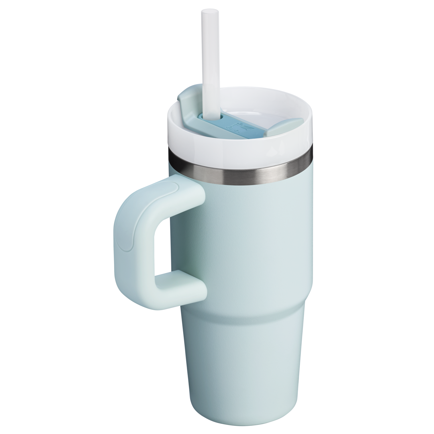 Splash-Resistant FlowState The Quencher H2.O Flowstate Tumbler | Stanley Create D291F - Double-Wall Vacuum Insulated Travel Tumbler with Straw Detail