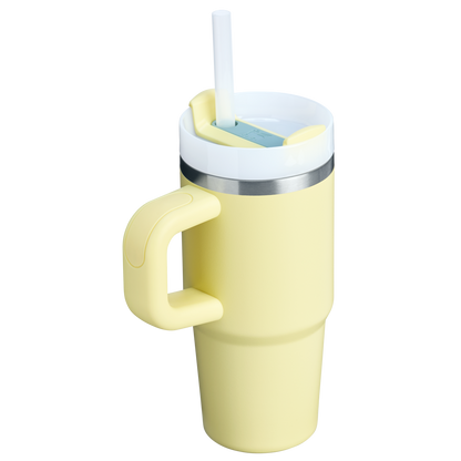 Splash-Resistant FlowState The Quencher H2.O Flowstate Tumbler | Stanley Create D291F - Double-Wall Vacuum Insulated Travel Tumbler with Straw Detail