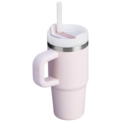 Splash-Resistant FlowState The Quencher H2.O Flowstate Tumbler | Stanley Create D291F - Double-Wall Vacuum Insulated Travel Tumbler with Straw Detail