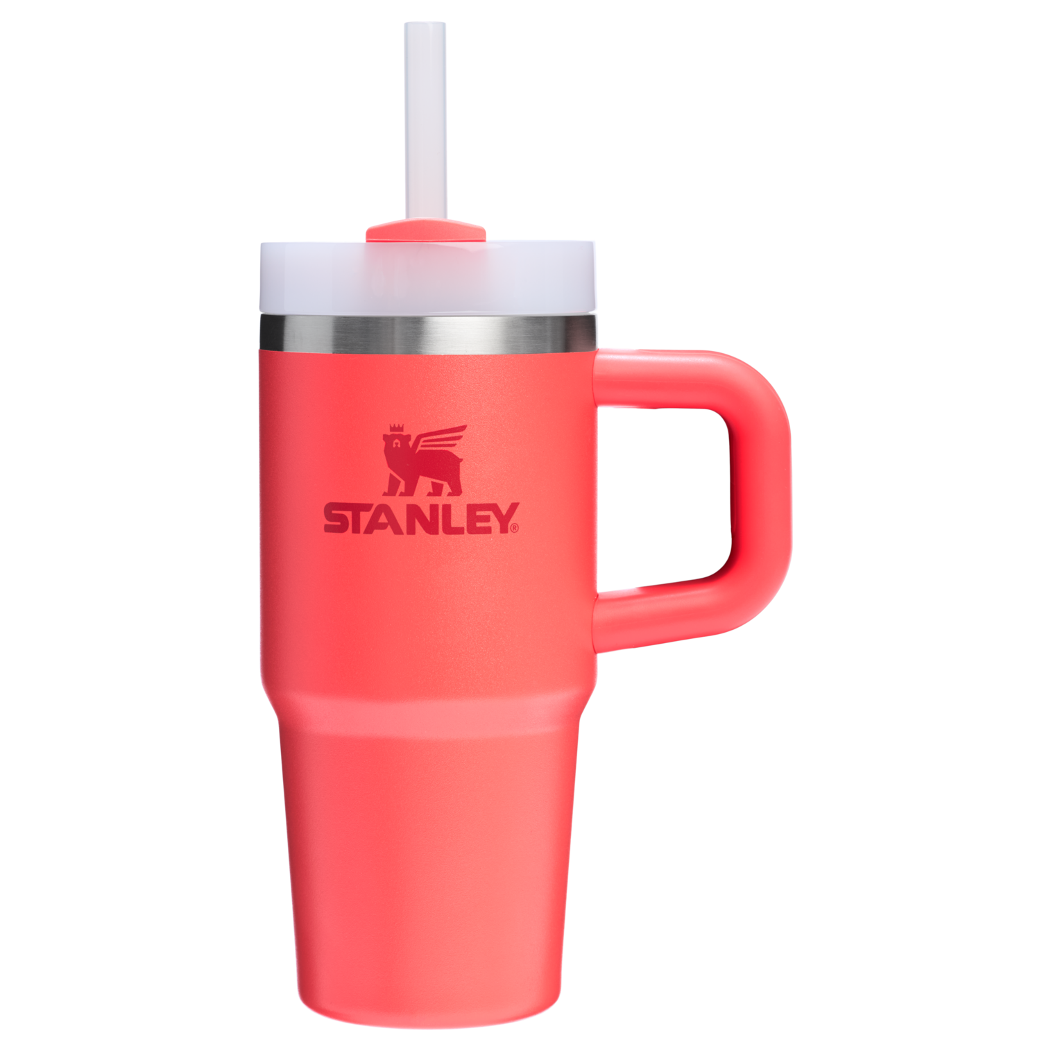 Splash-Resistant FlowState The Quencher H2.O Flowstate Tumbler | Stanley Create D291F - Double-Wall Vacuum Insulated Travel Tumbler with Straw Detail