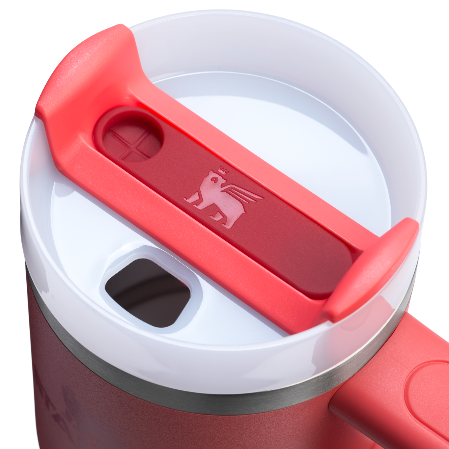 Splash-Resistant FlowState The Quencher H2.O Flowstate Tumbler | Stanley Create D291F - Double-Wall Vacuum Insulated Travel Tumbler with Straw Detail