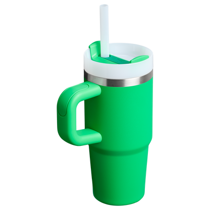 Splash-Resistant FlowState The Quencher H2.O Flowstate Tumbler | Stanley Create D291F - Double-Wall Vacuum Insulated Travel Tumbler with Straw Detail