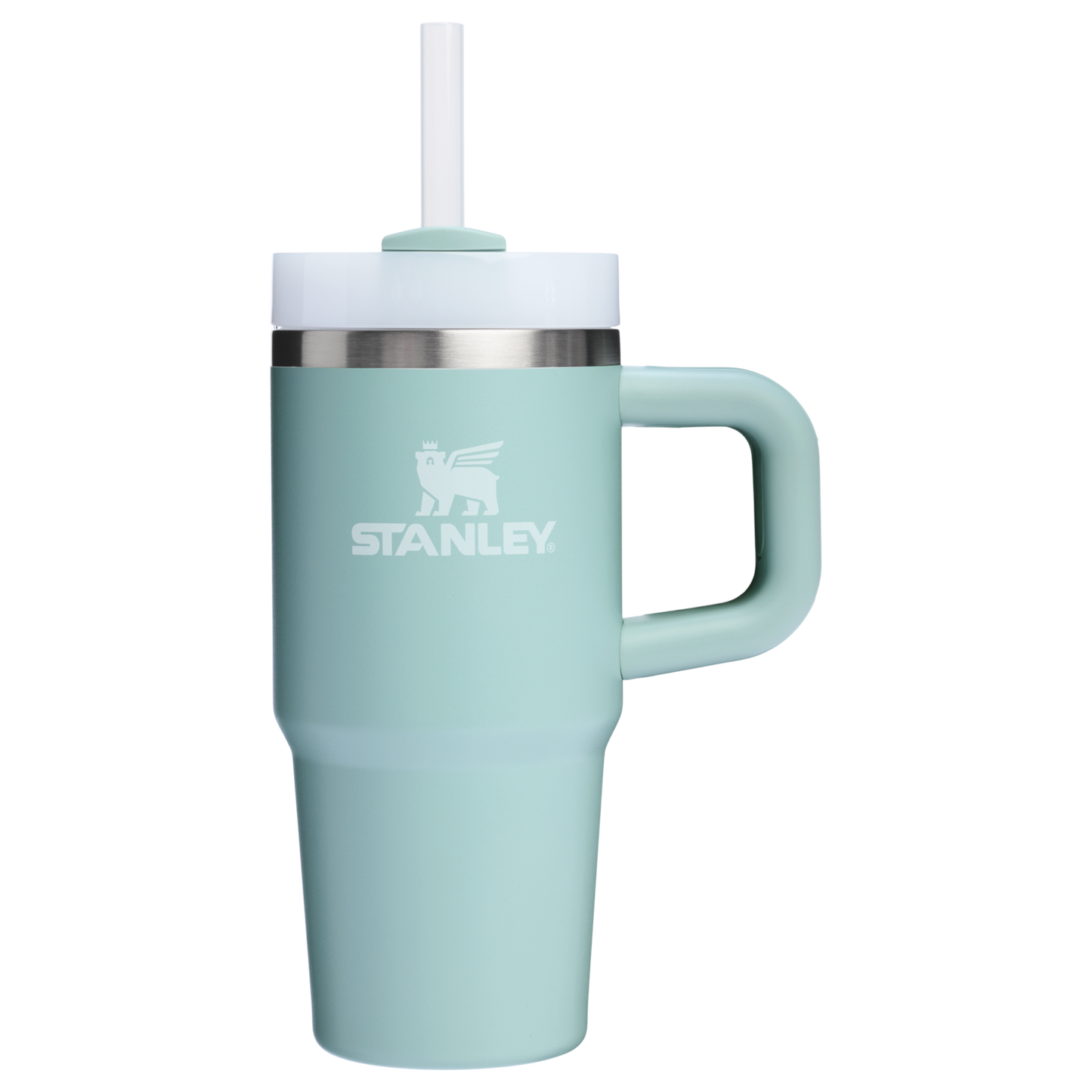 Splash-Resistant FlowState The Quencher H2.O Flowstate Tumbler | Stanley Create D291F - Double-Wall Vacuum Insulated Travel Tumbler with Straw Detail