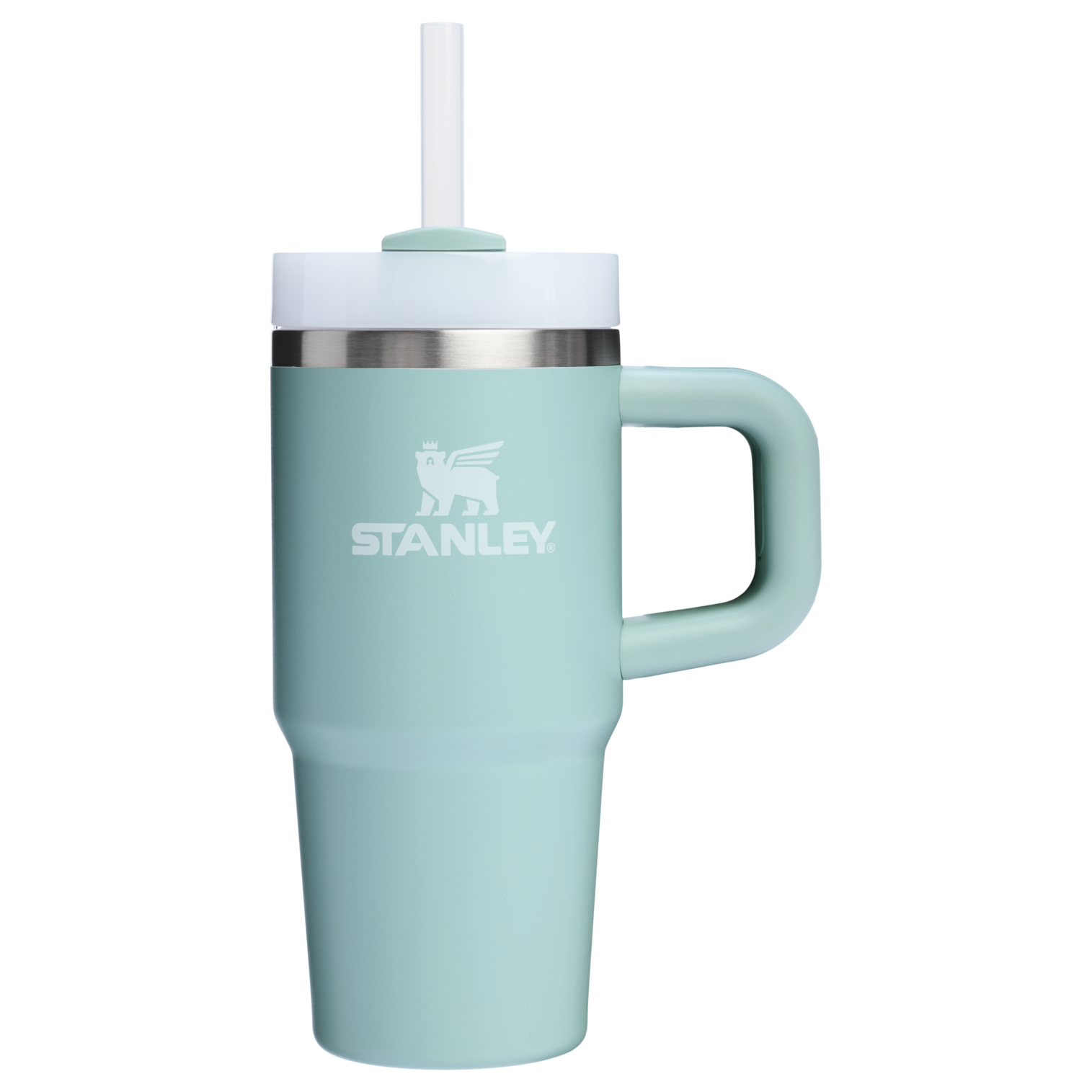 Splash-Resistant FlowState The Quencher H2.O Flowstate Tumbler | Stanley Create D291F - Double-Wall Vacuum Insulated Travel Tumbler with Straw Detail