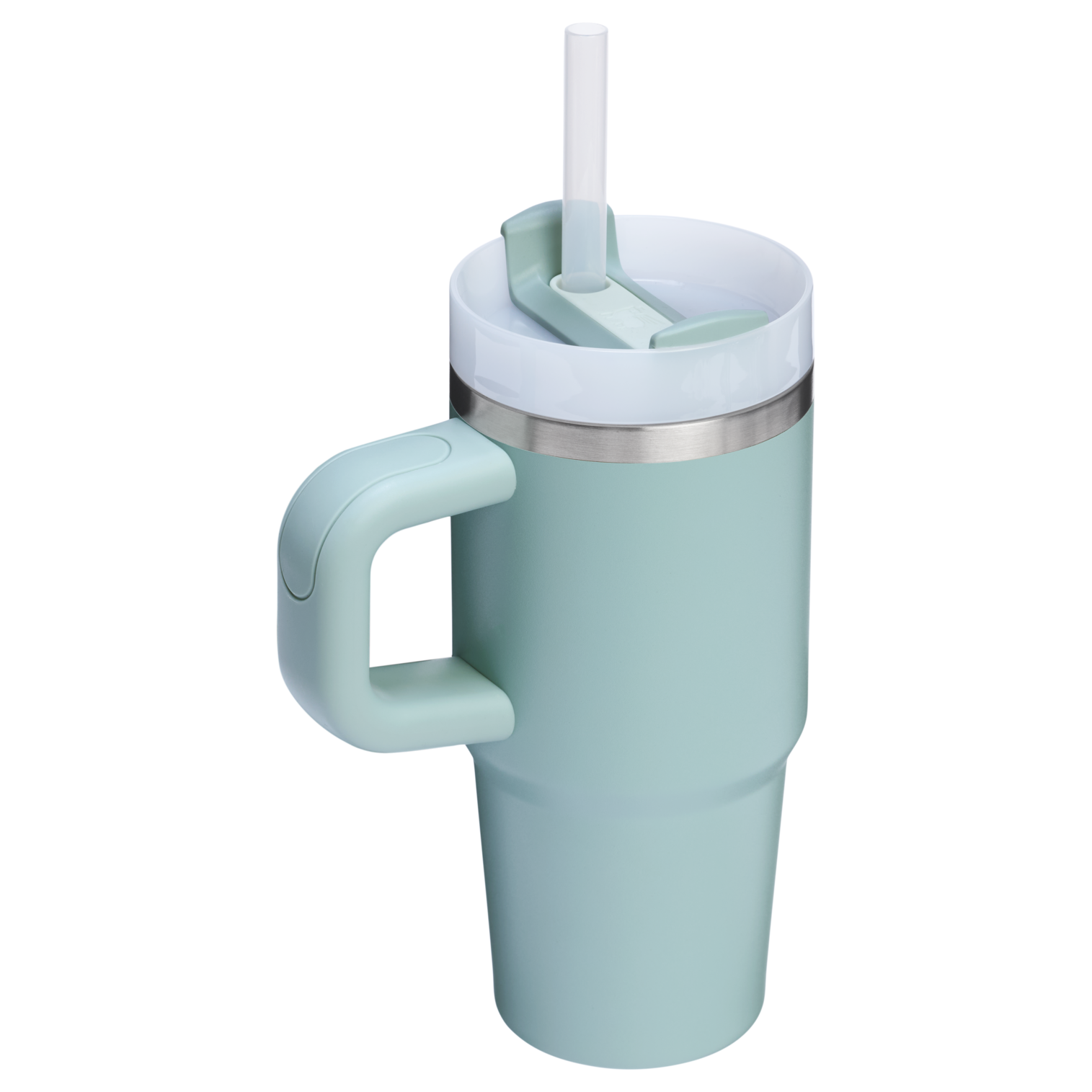 Splash-Resistant FlowState The Quencher H2.O Flowstate Tumbler | Stanley Create D291F - Double-Wall Vacuum Insulated Travel Tumbler with Straw Detail