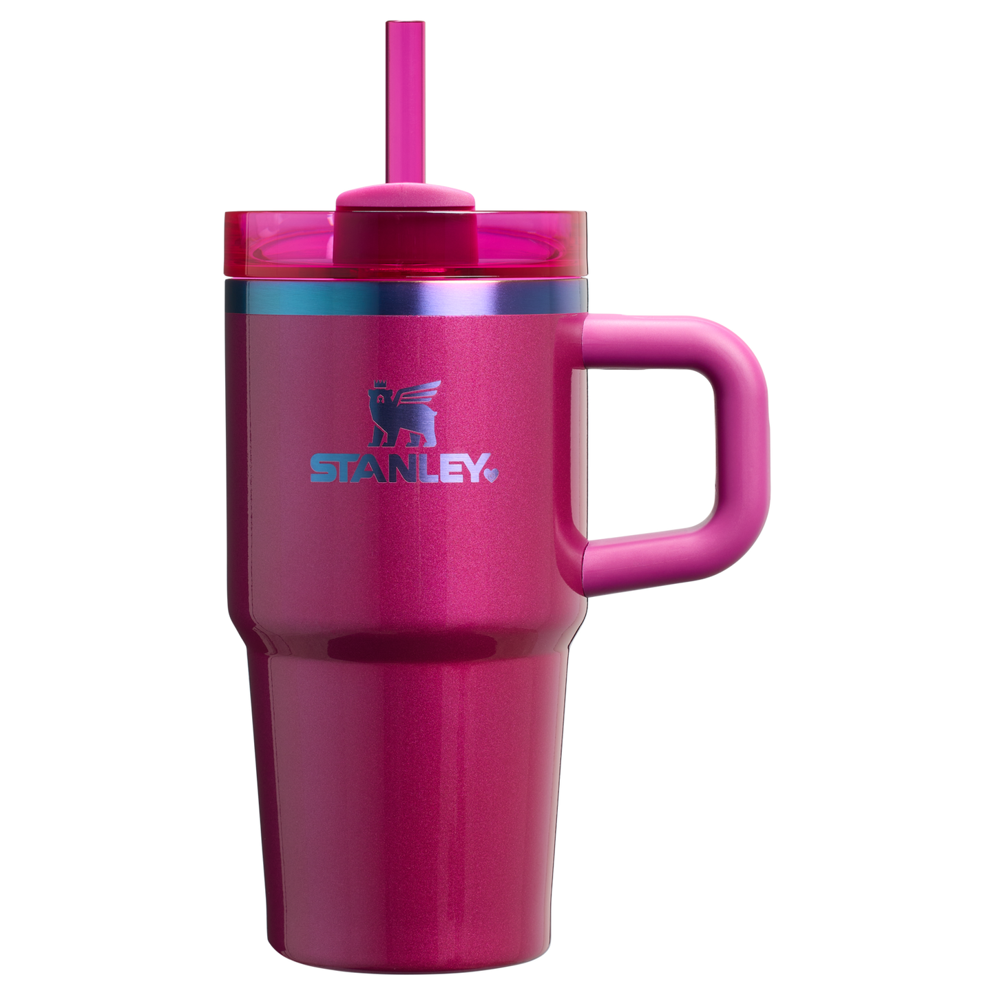 Double-Wall Vacuum The Quencher H2.O Flowstate Tumbler with Handle | Stanley Create D309N - Double-Wall Vacuum Insulated Travel Tumbler with Straw Detail