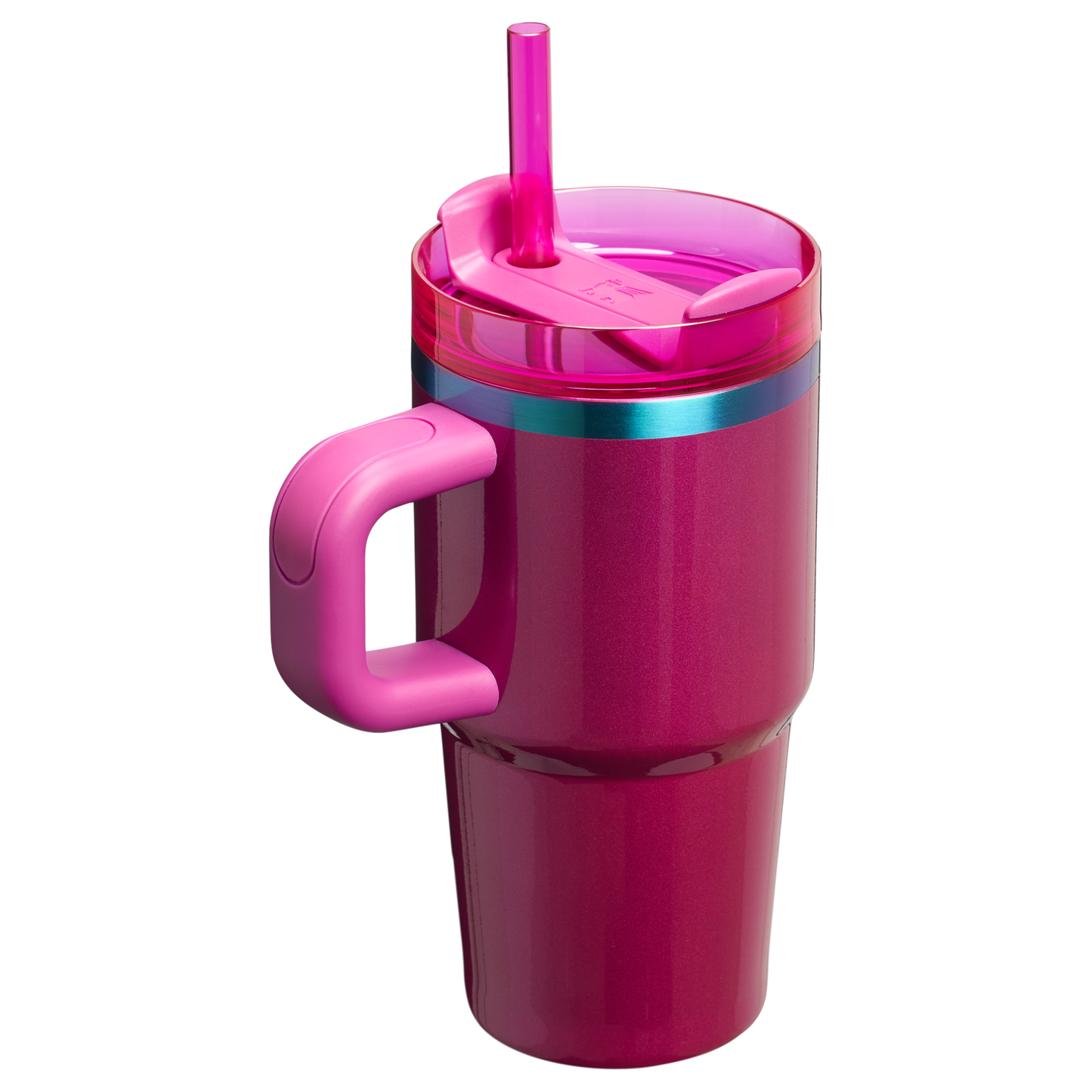 Double-Wall Vacuum The Quencher H2.O Flowstate Tumbler with Handle | Stanley Create D309N - Double-Wall Vacuum Insulated Travel Tumbler with Straw Detail
