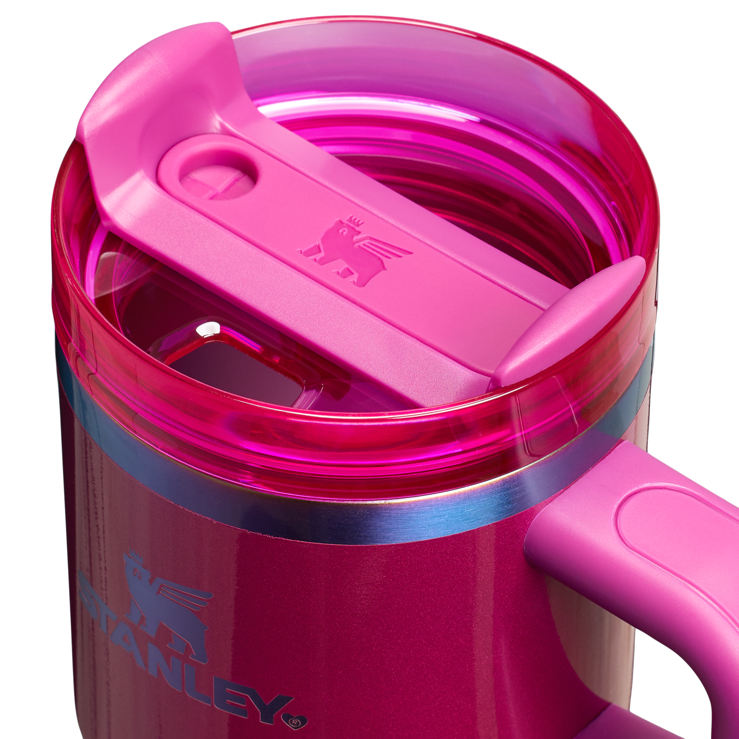 Splash-Resistant FlowState The Quencher H2.O Flowstate Tumbler | Stanley Create D274S - Double-Wall Vacuum Insulated Travel Tumbler with Straw Detail