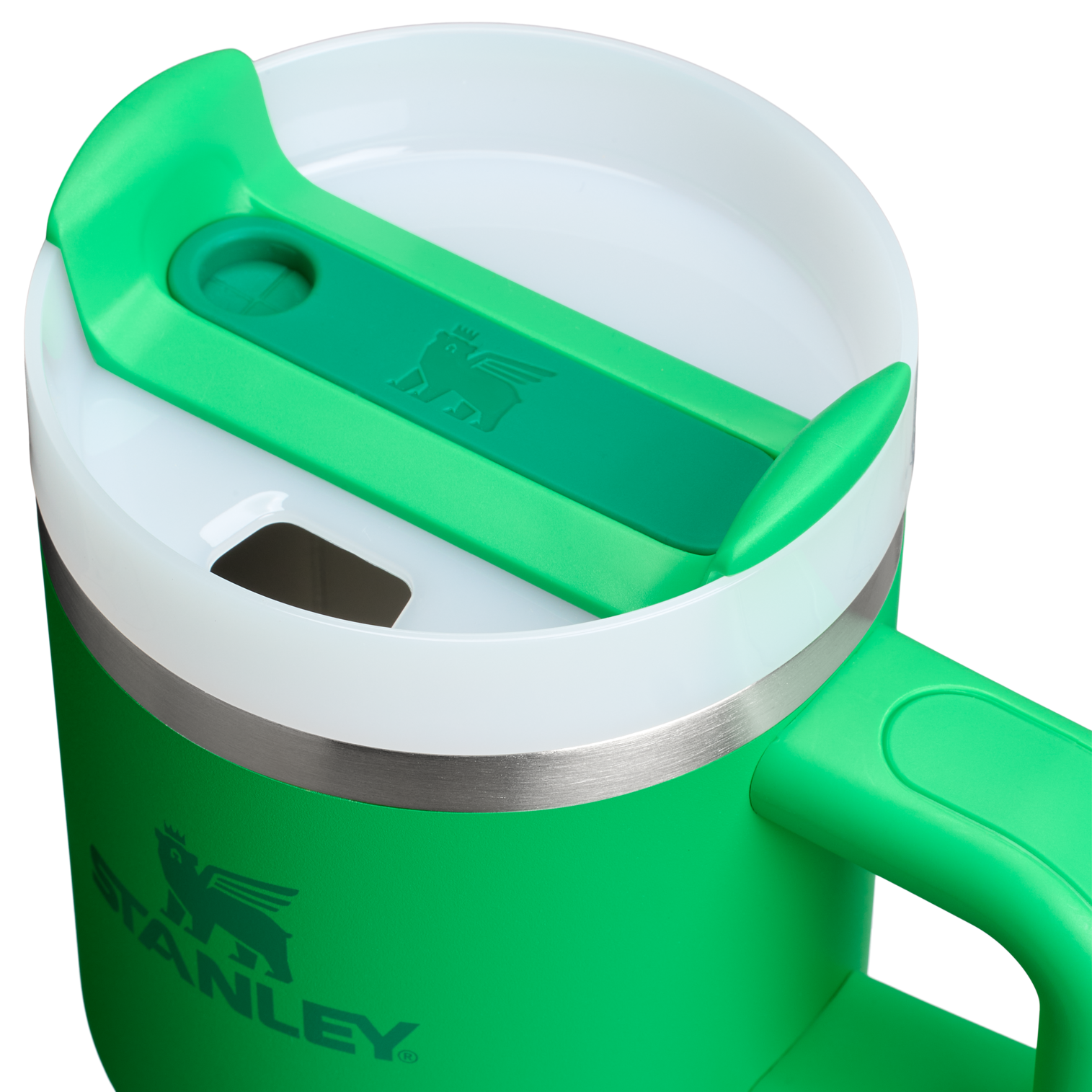 Splash-Resistant FlowState The Quencher H2.O Flowstate Tumbler | Stanley Create D274S - Double-Wall Vacuum Insulated Travel Tumbler with Straw Detail