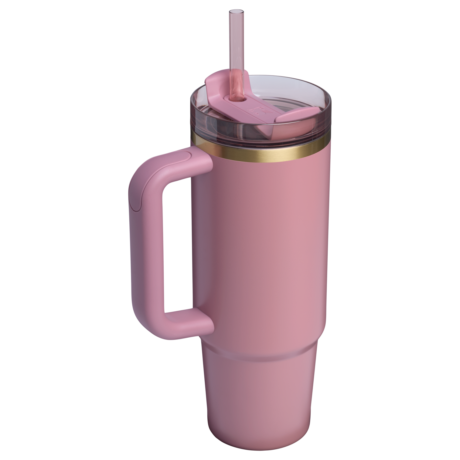 Splash-Resistant FlowState The Quencher H2.0 Flowstate Tumbler | Stanley Create D331C - Double-Wall Vacuum Insulated Travel Tumbler with Straw Detail